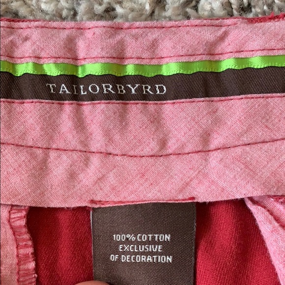 Red Tailorbyrd shorts, size 34. - Picture 2 of 4